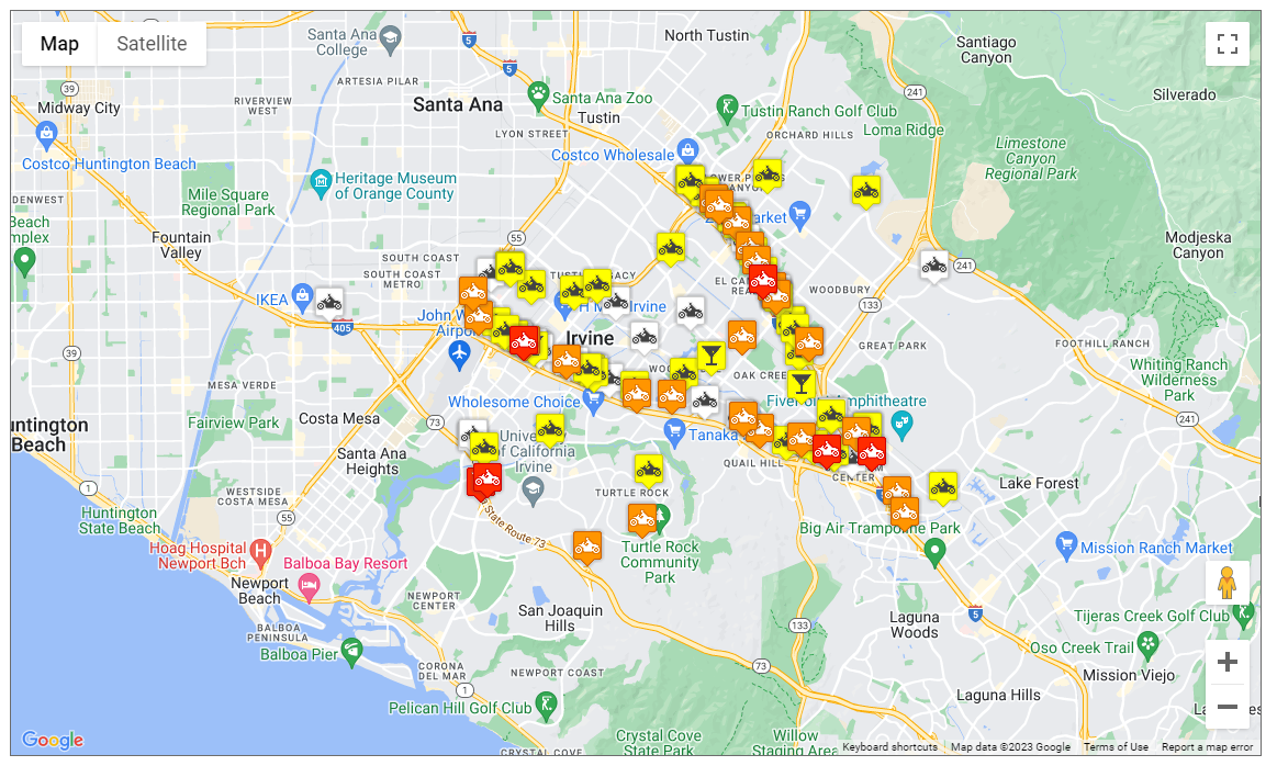 4 Types of Crash Severity in Motorcycle Accidents in Irvine