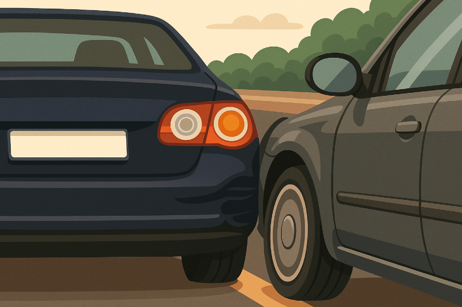 Sideswipe Car Accident Damage