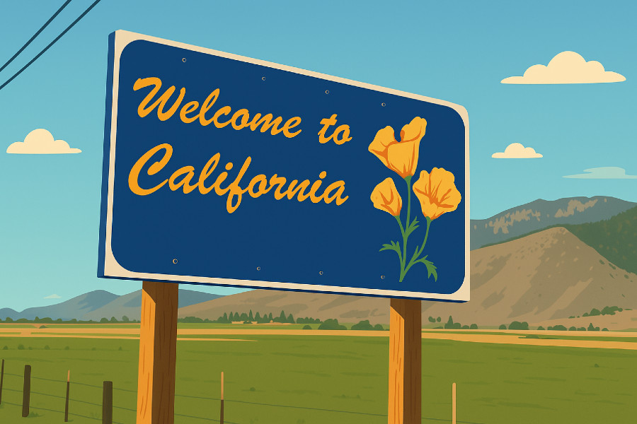Welcome to California Sign