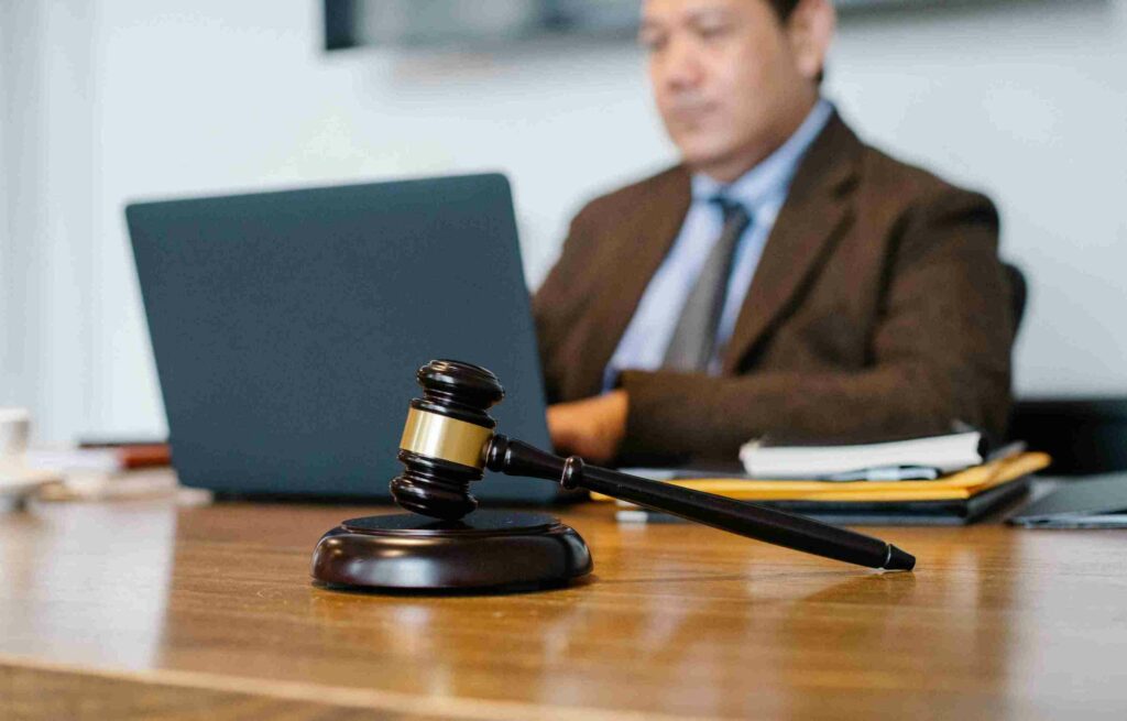 lawyer with a gavel