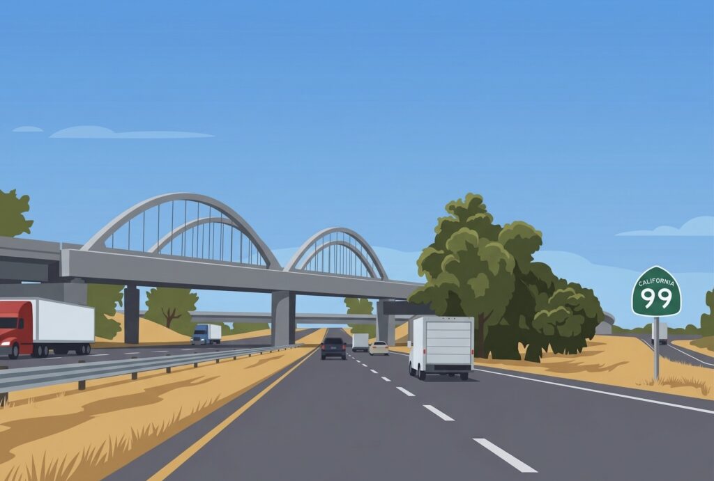 Highway 99 in Fresno, CA