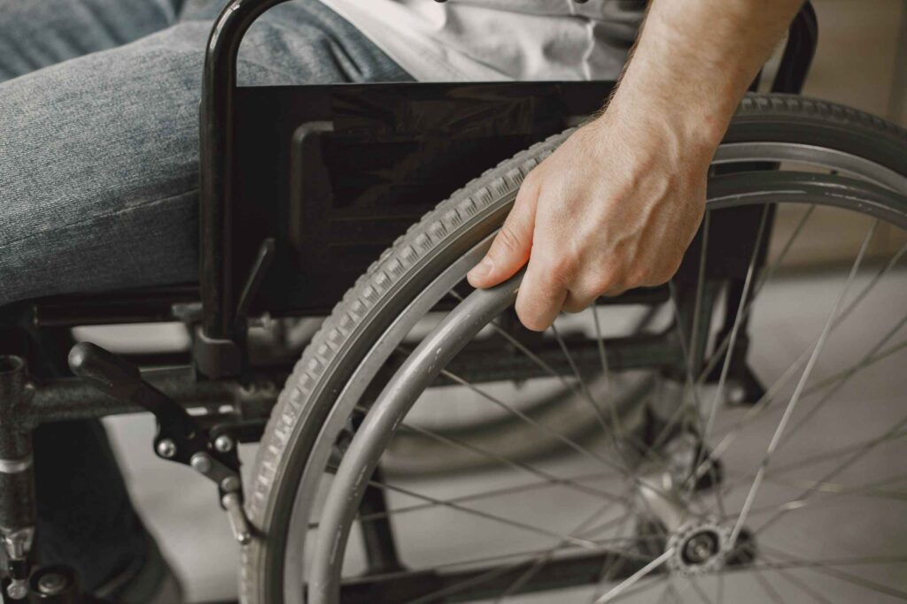 person on a wheelchair