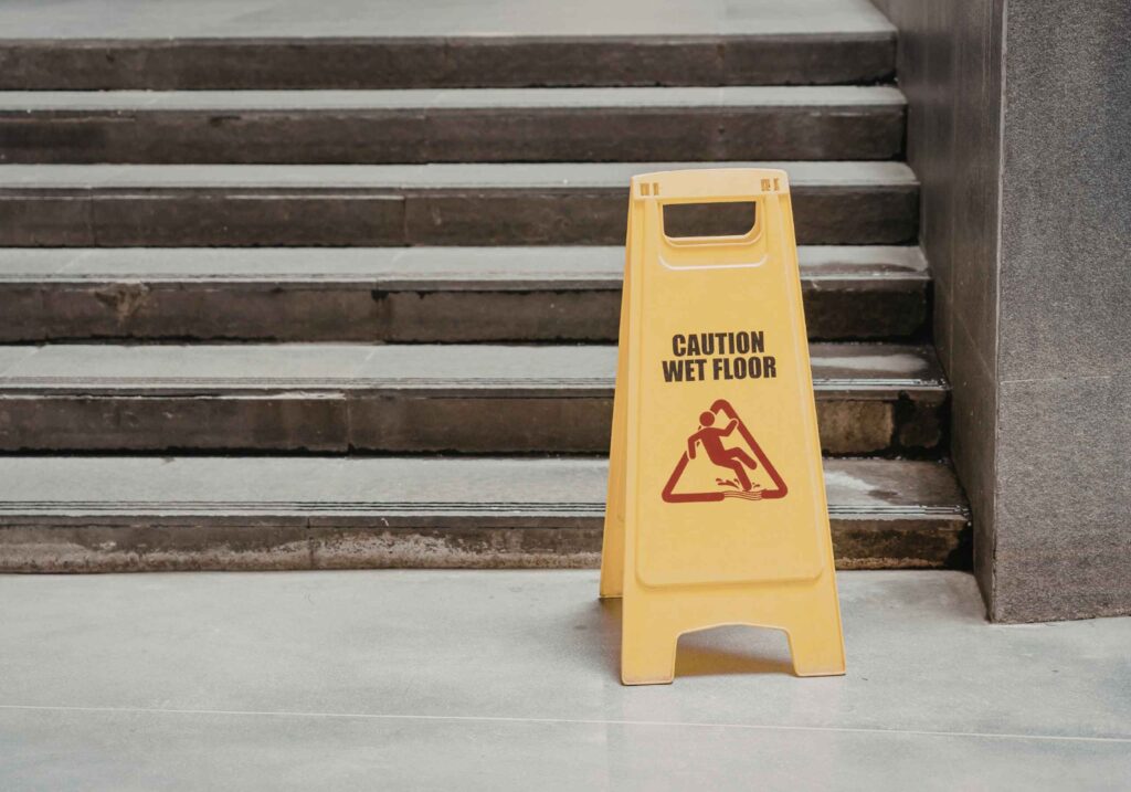 caution wet floor sign
