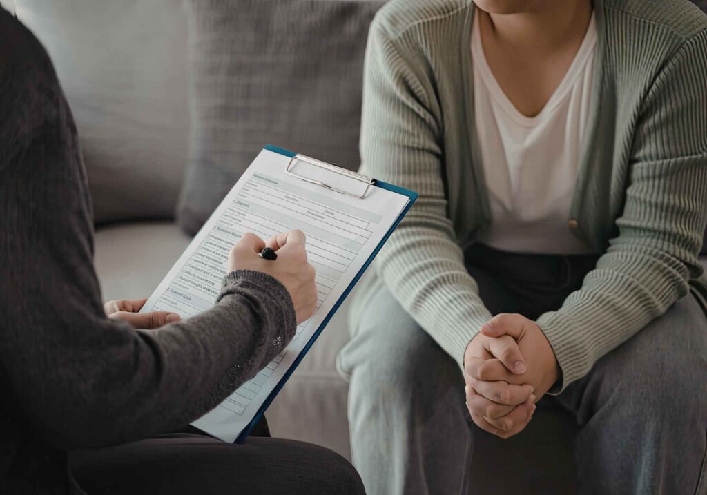 person of authority getting personal information from young person