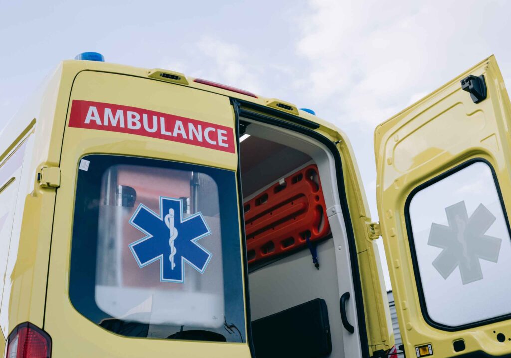 ambulance back door open