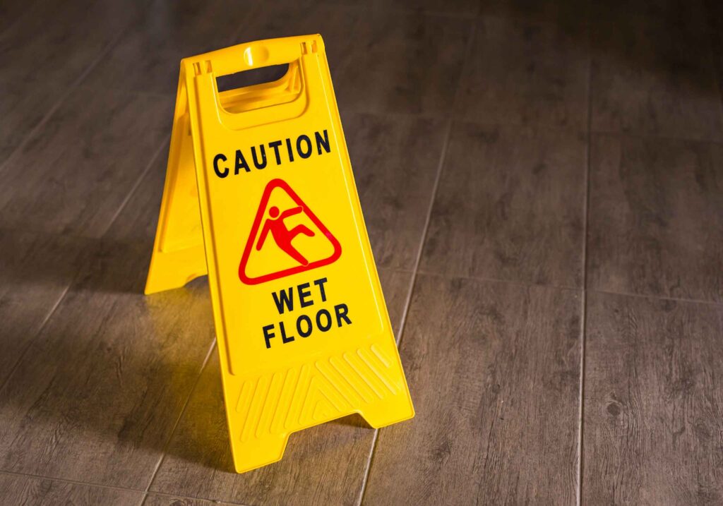 caution wet floor sign
