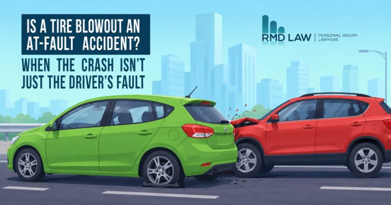 Does a tire blow-out impact car accident liability?