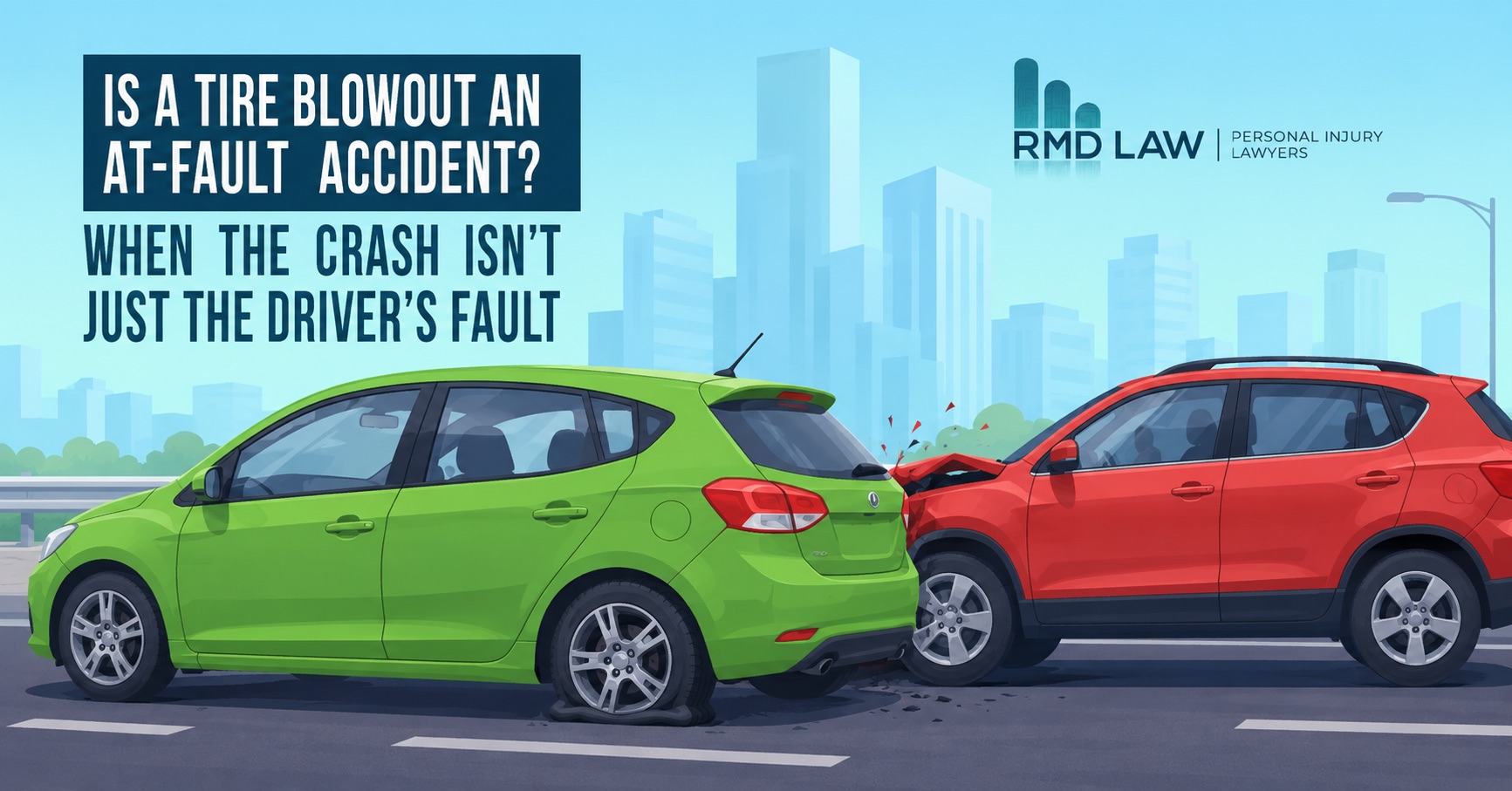 Does a tire blow-out impact car accident liability?